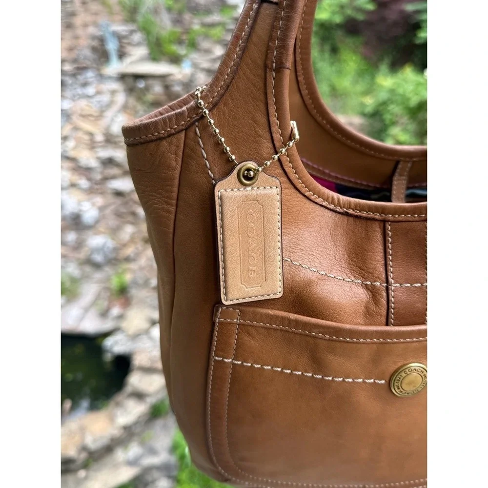 Coach Ergo Legacy Leather Hobo Tote 10713 Camel Brown Y2K